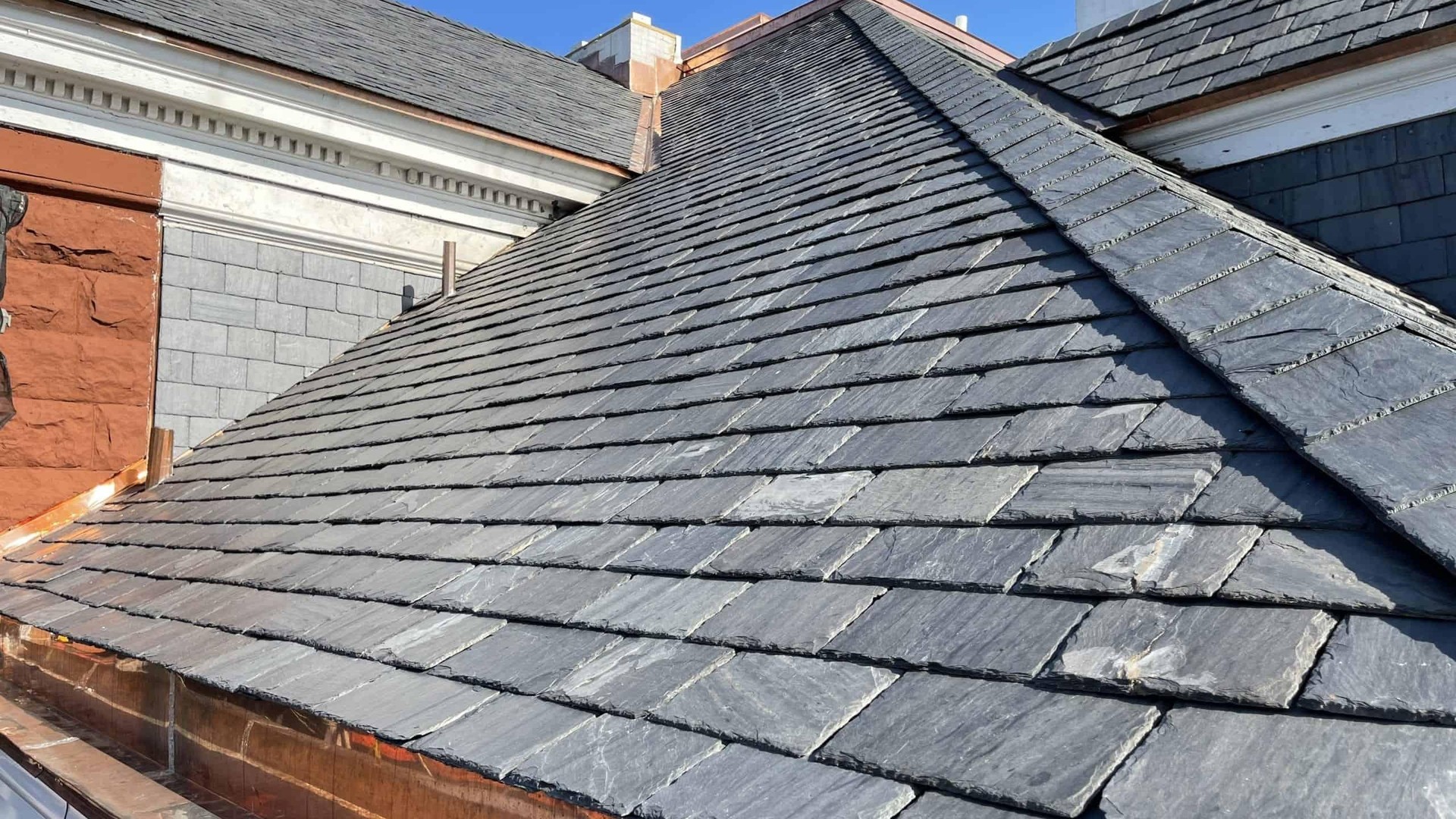 Completed slate roof repair in Belfast