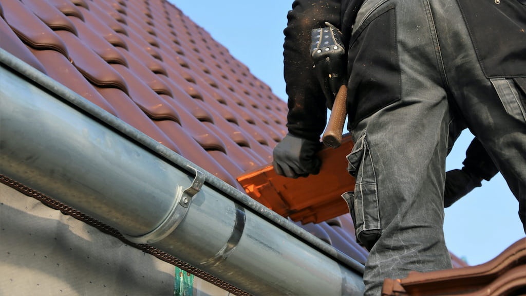 Gutter and roof repair work